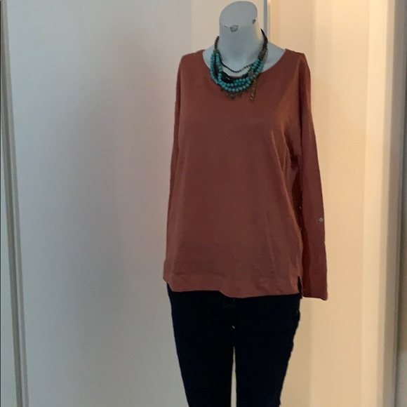 Adrienne Vittadini 100% linen peach colour - Picture 1 of 6